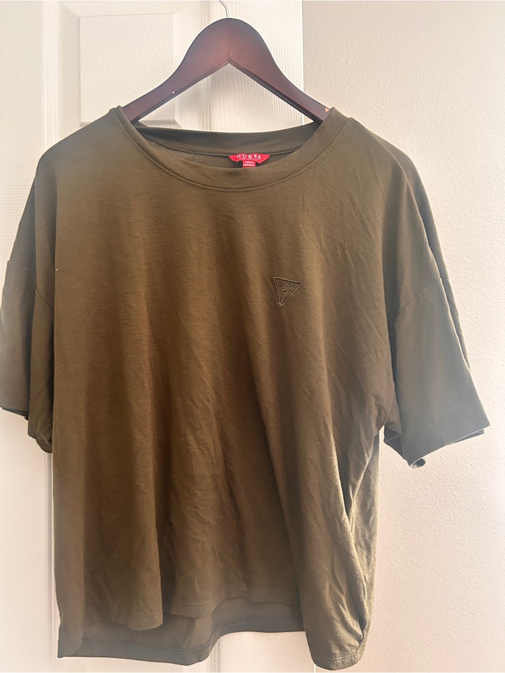 Guess Olive Green Short Sleeve Crewneck T-Shirt